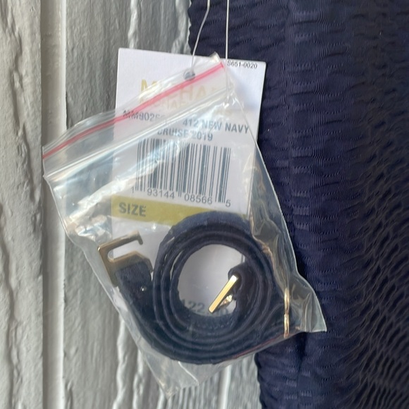 NWT Michael Kors New Navy Blue one piece bathing suit sz 14 - Picture 4 of 6